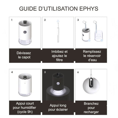 Humidificateur d'air 1L indicateur digital - EPHYS