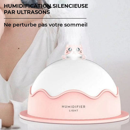 Humidificateur d'air 2en1 lumière chaude - NUVEO