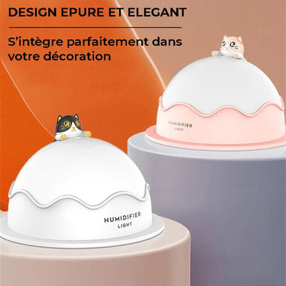 Humidificateur d'air 2en1 lumière chaude - NUVEO