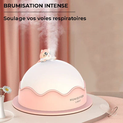 Humidificateur d'air 2en1 lumière chaude - NUVEO