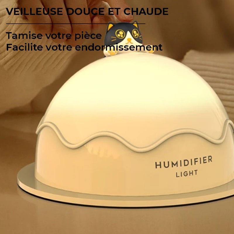 Humidificateur d'air 2en1 lumière chaude - NUVEO