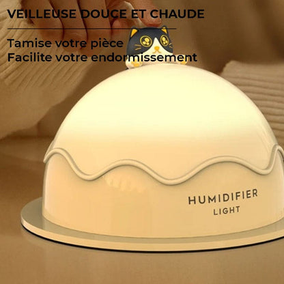 Humidificateur d'air 2en1 lumière chaude - NUVEO