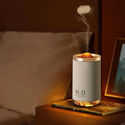 Humidificateur d'air 2en1 veilleuse chaude volcanique - RAKI
