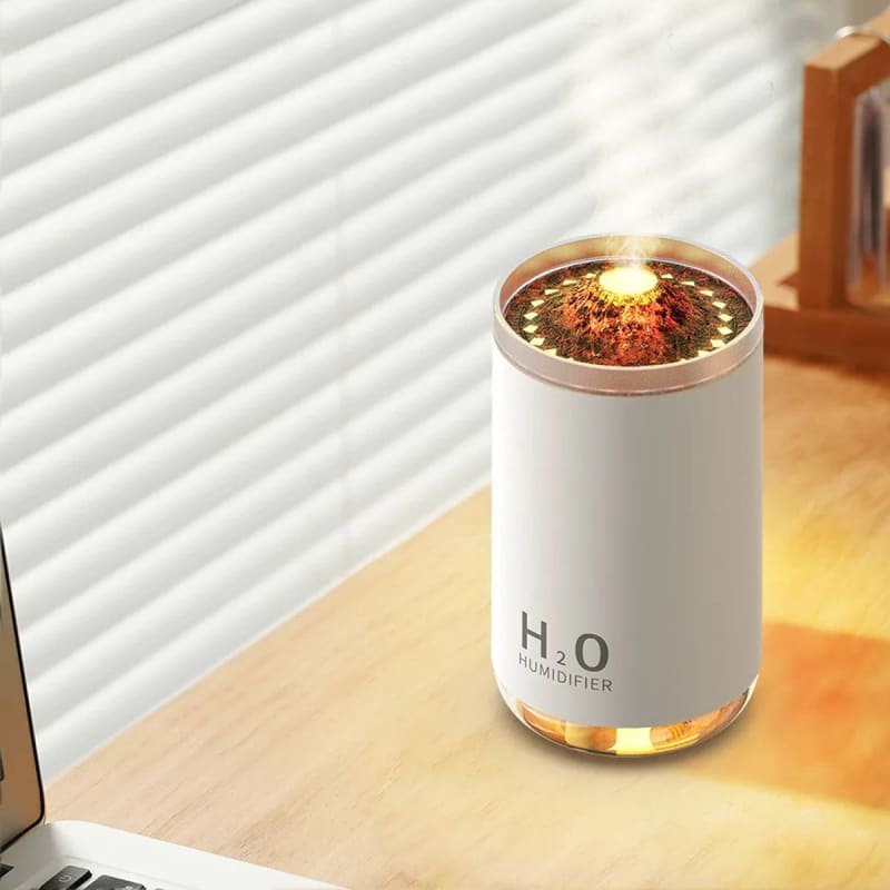Humidificateur d'air 2en1 veilleuse chaude volcanique - RAKI