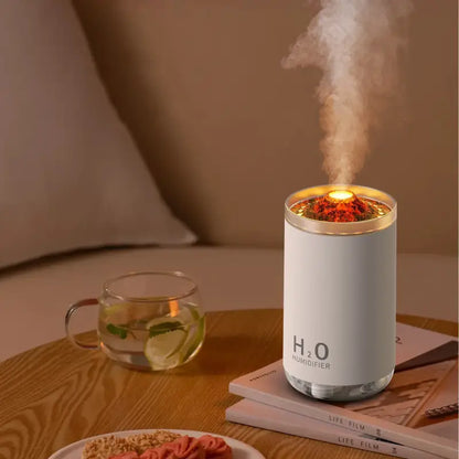 Humidificateur d'air 2en1 veilleuse chaude volcanique - RAKI