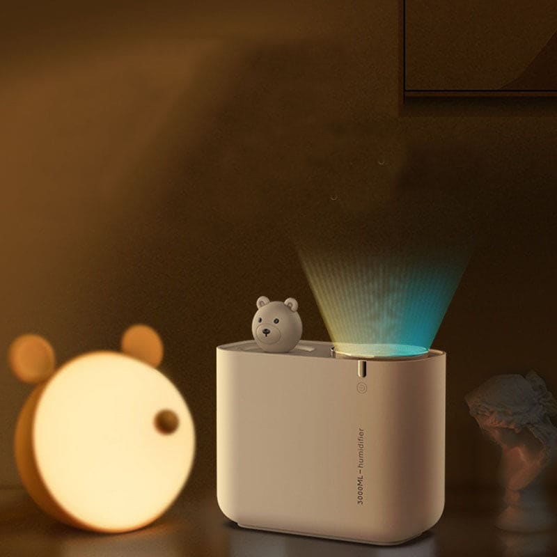 Humidificateur d'air 3L double pulvérisation rétroéclairée - BEAR