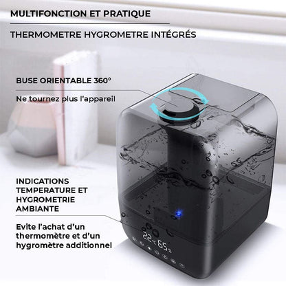 Humidificateur d'air 5L thermomètre hygromètre écran LED - NEON