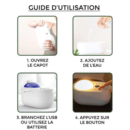 Humidificateur d'air bébé 3en1 veilleuse étoile -  BOOMY