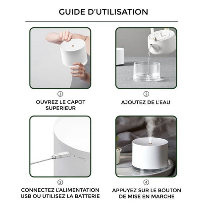 Humidificateur d'air bébé avec batterie (5 filtres offerts) - ELLY