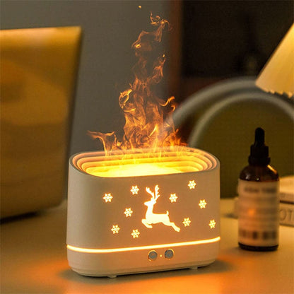 Humidificateur d'air décoratif spécial Noël effet de flamme - RENNA