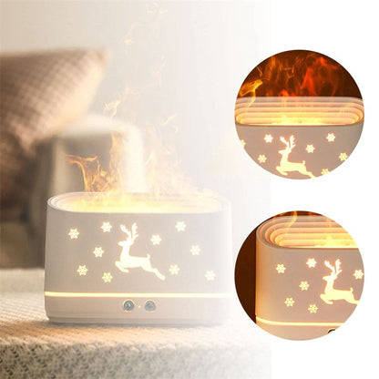 Humidificateur d'air décoratif spécial Noël effet de flamme - RENNA