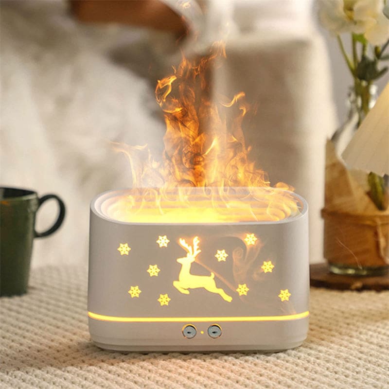 Humidificateur d'air décoratif spécial Noël effet de flamme - RENNA