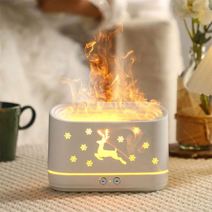 Humidificateur d'air décoratif spécial Noël effet de flamme - RENNA