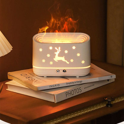 Humidificateur d'air décoratif spécial Noël effet de flamme - RENNA