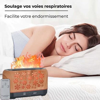 Humidificateur d'air design hiver effet de flammes - NEBOA