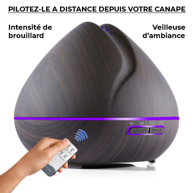 Humidificateur d'air finition bois - GRANY