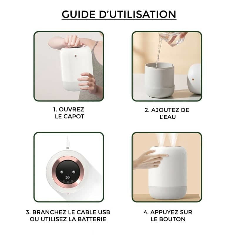 Humidificateur d'air maison 500ml - ELEGANCE
