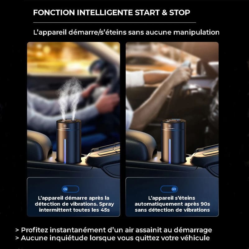 Humidificateur d'air purificateur voiture START & STOP - RAMEA