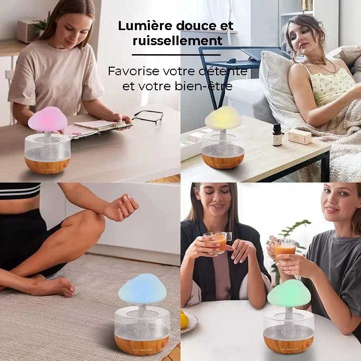 Humidificateur diffuseur huile essentielle fontaine effet pluie - MOOD