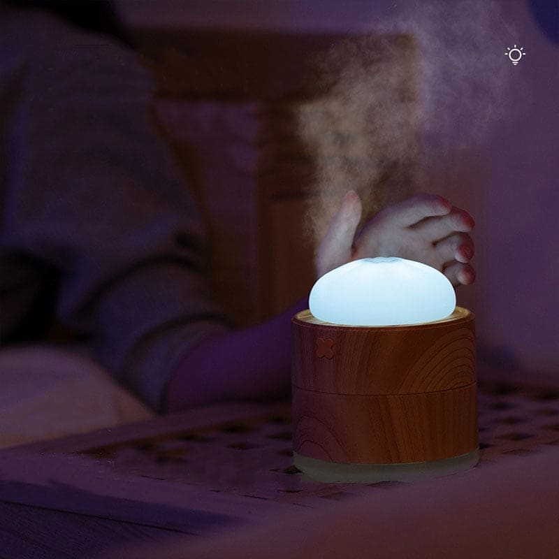 Humidificateur d'air veilleuse finition bois - NESTA