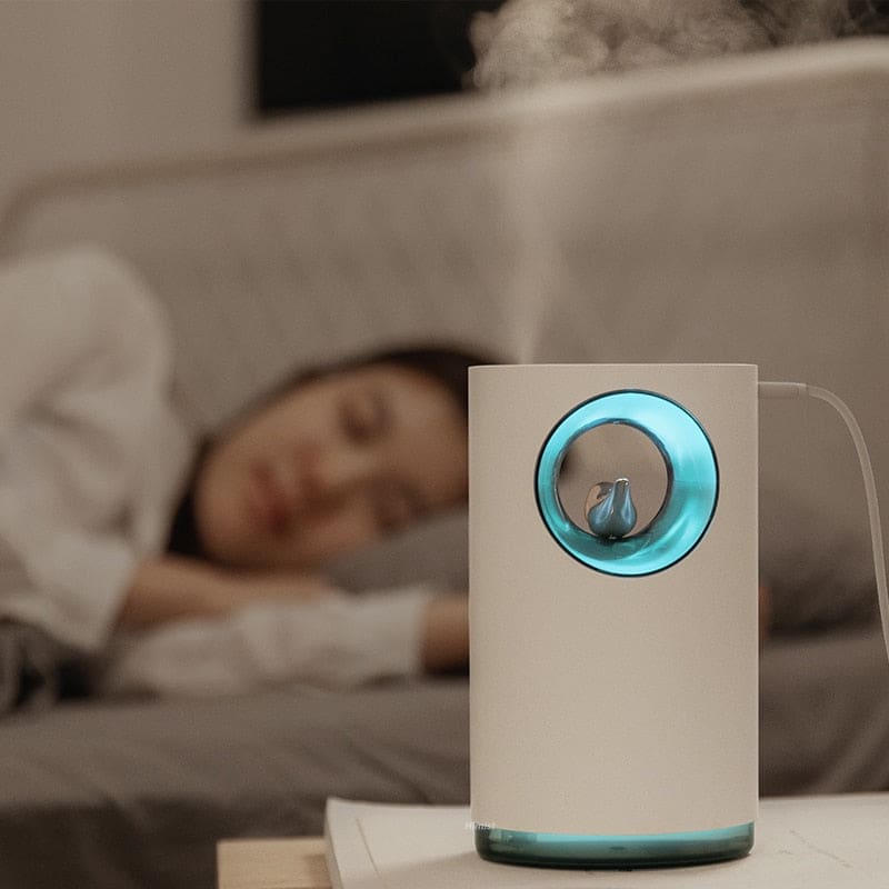 Humidificateur d’air veilleuse musicale chant d’oiseau -