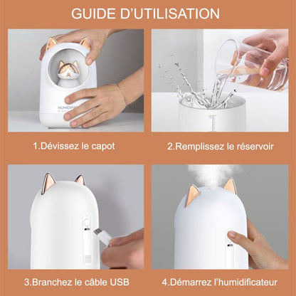 Humidificateur de bureau à ultrasons - KITTY