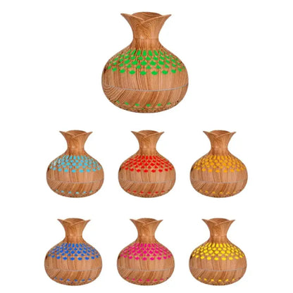 Humidificateur diffuseur HE design vase bois - SOLEA