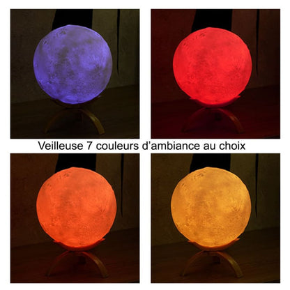 Humidificateur veilleuse 2en1 à triple buse - MOON