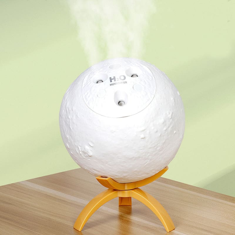 Humidificateur veilleuse 2en1 à triple buse - MOON / humidificateur d'air à ultrasons