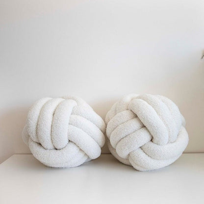 Coussin noeud beige