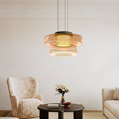 Suspension Lune en Verre - Éclairage Élégant et Modulaire pour Votre Intérieur