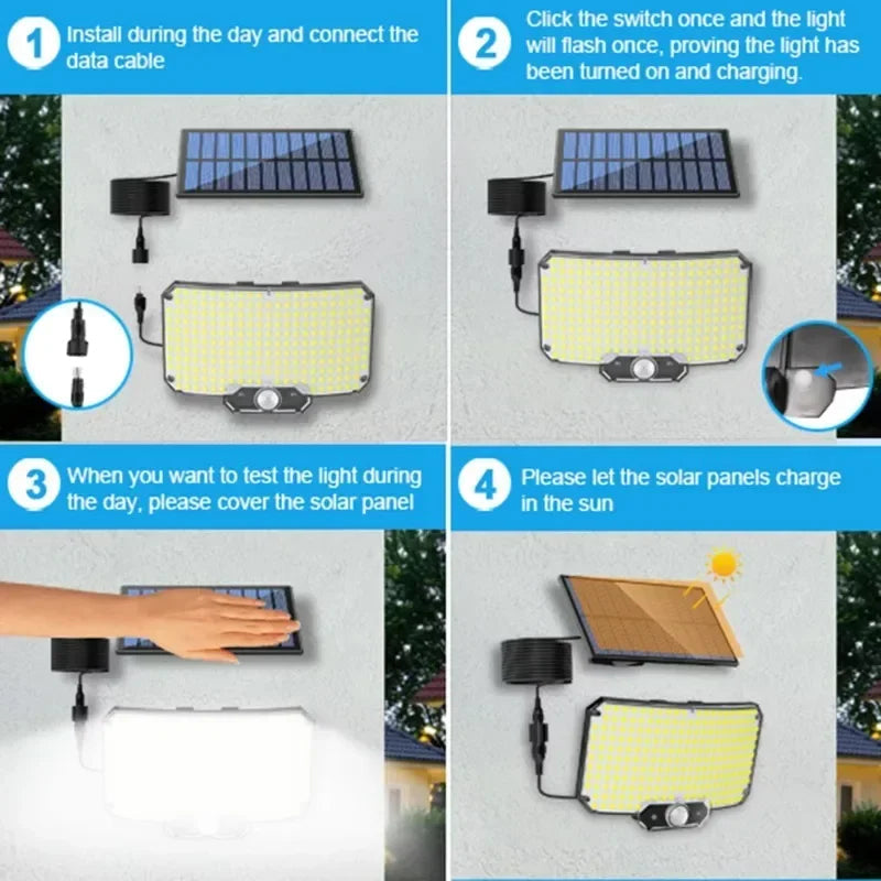 Applique murale exterieur solaire led - Raylux™