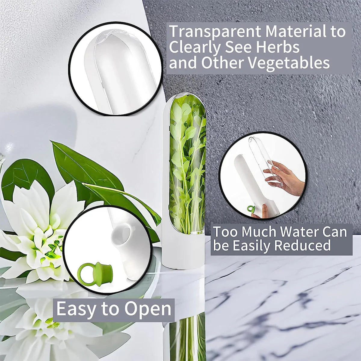 Boite Herbes fraiches conservation - Fraîcheur-Sympa™