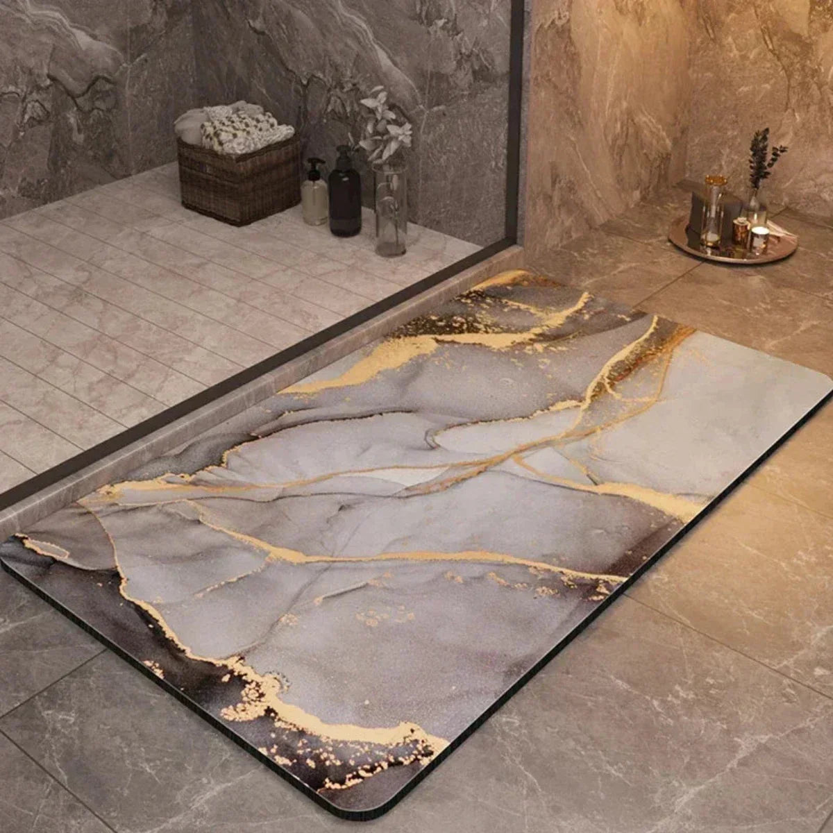 Tapis de Bain Antidérapant et Ultra-Absorbant - Séchage Rapide