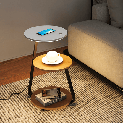 Table d'Appoint Idéale – Design Élégant et Fonctionnel avec Double Plateau pour Plus de Rangement