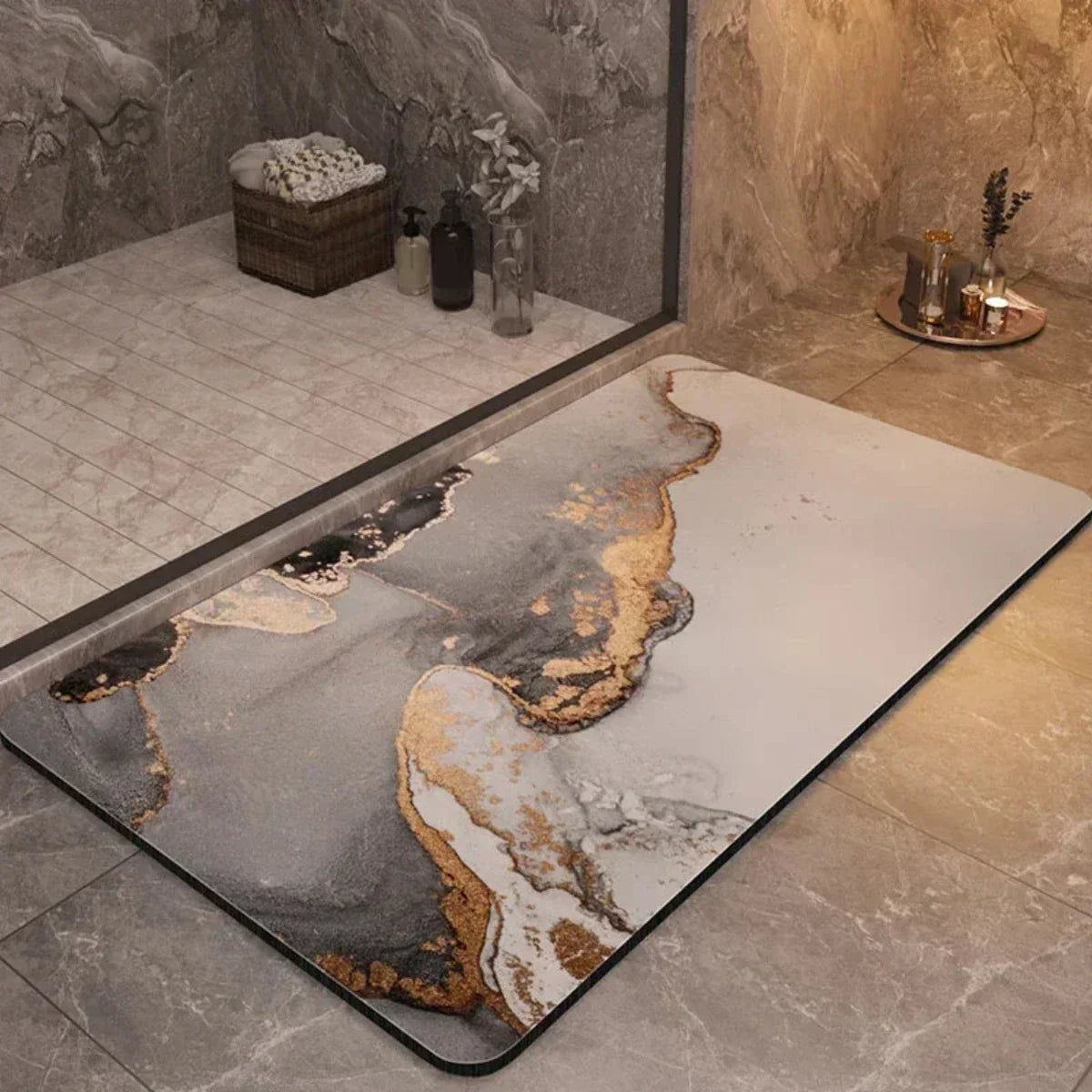 Tapis de Bain Antidérapant et Ultra-Absorbant - Séchage Rapide