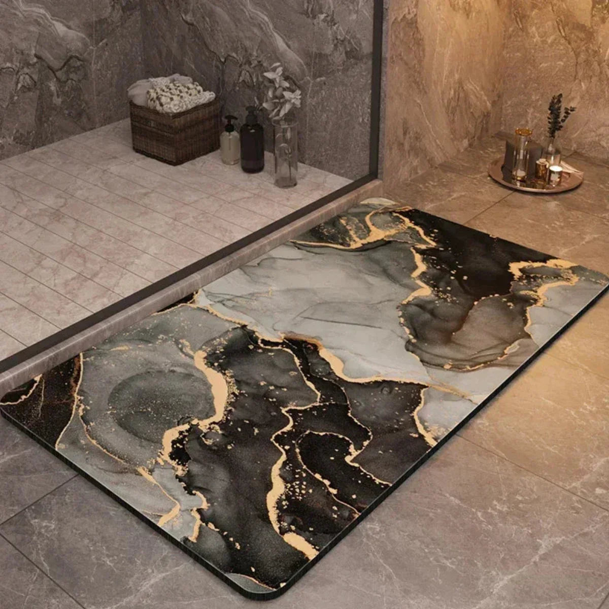 Tapis de Bain Antidérapant et Ultra-Absorbant - Séchage Rapide
