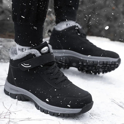 ThermoGrip Boots – Bottes Chaudes Hiver, Antidérapantes, Imperméables, Unisexe avec Fermeture Velcro
