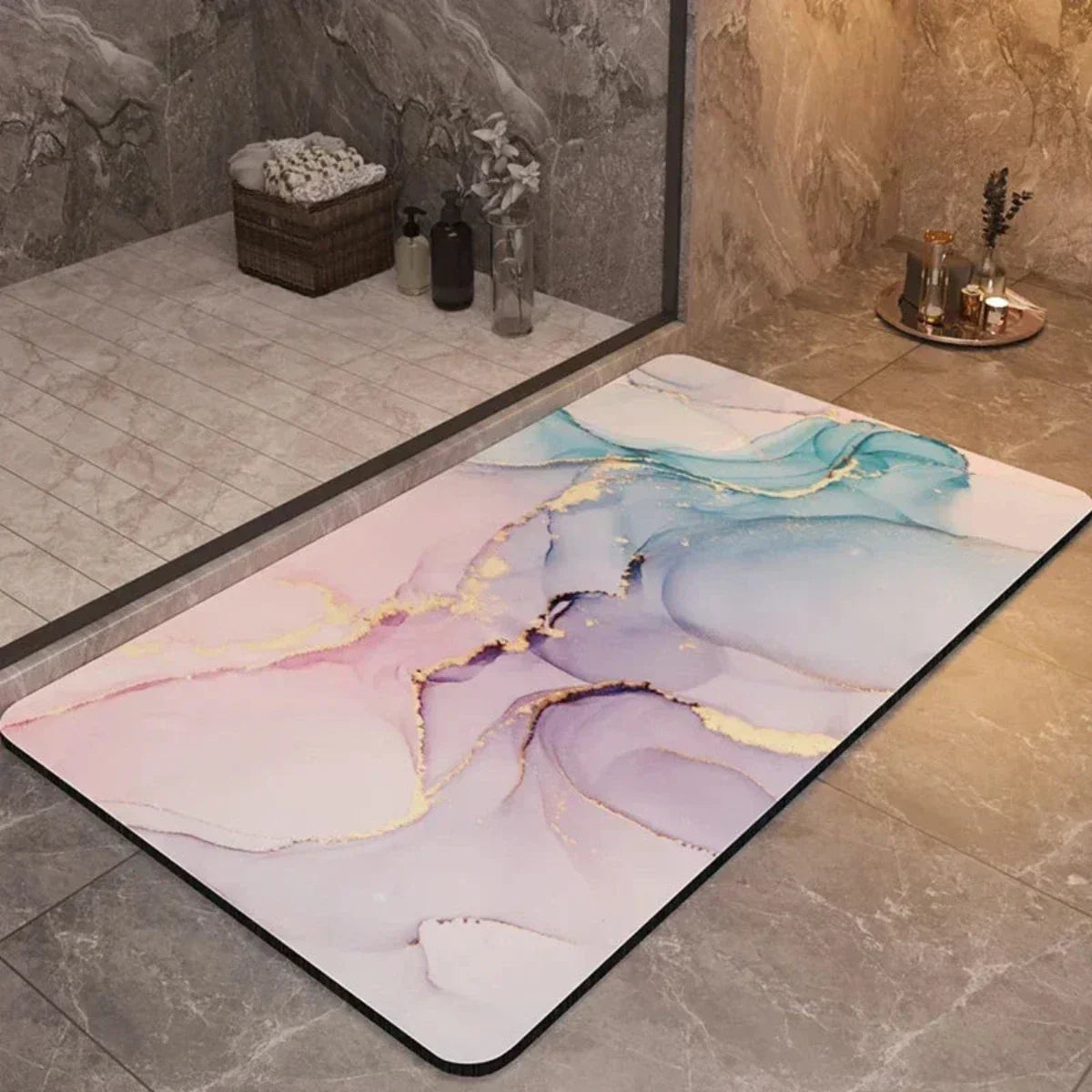 Tapis de Bain Antidérapant et Ultra-Absorbant - Séchage Rapide