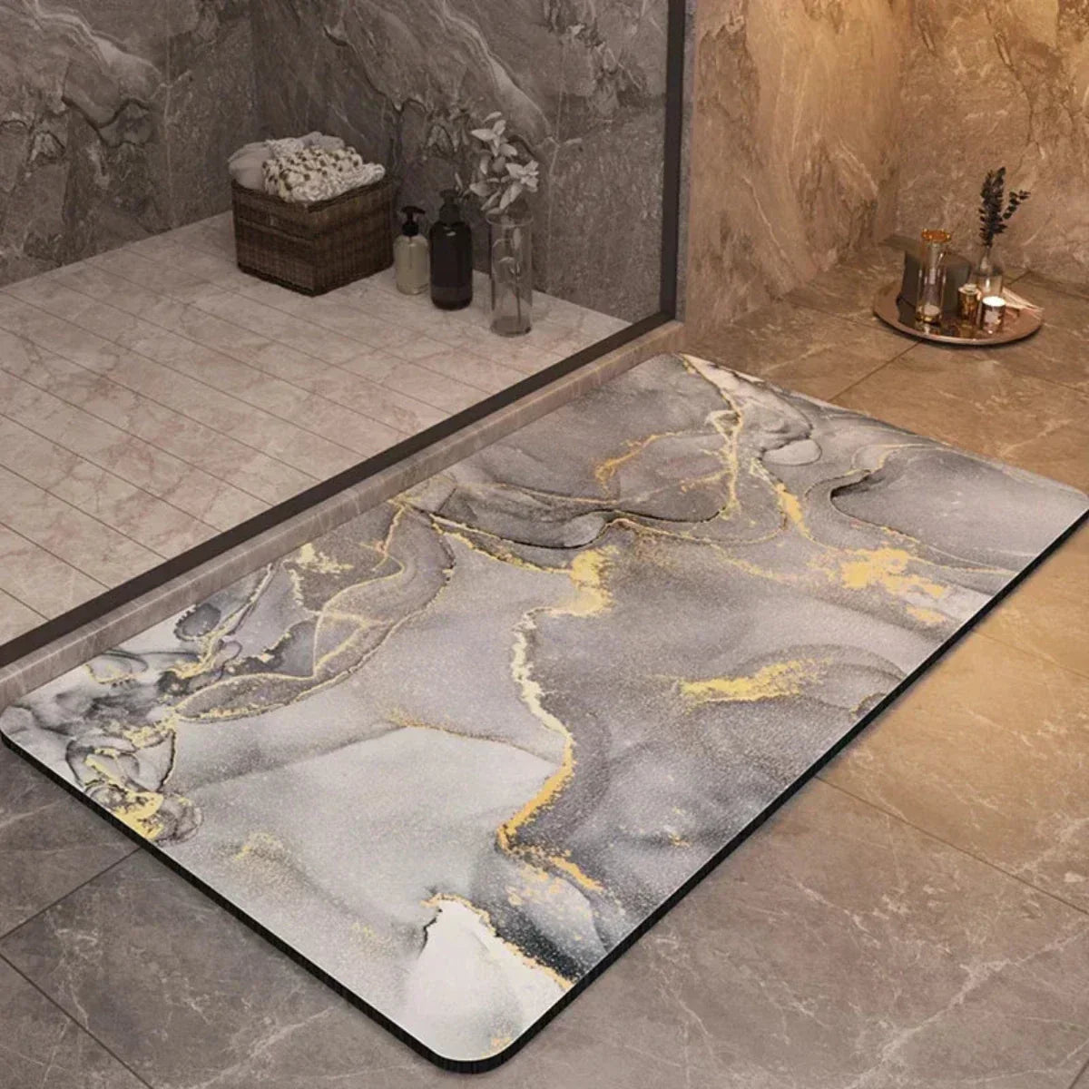 Tapis de Bain Antidérapant et Ultra-Absorbant - Séchage Rapide