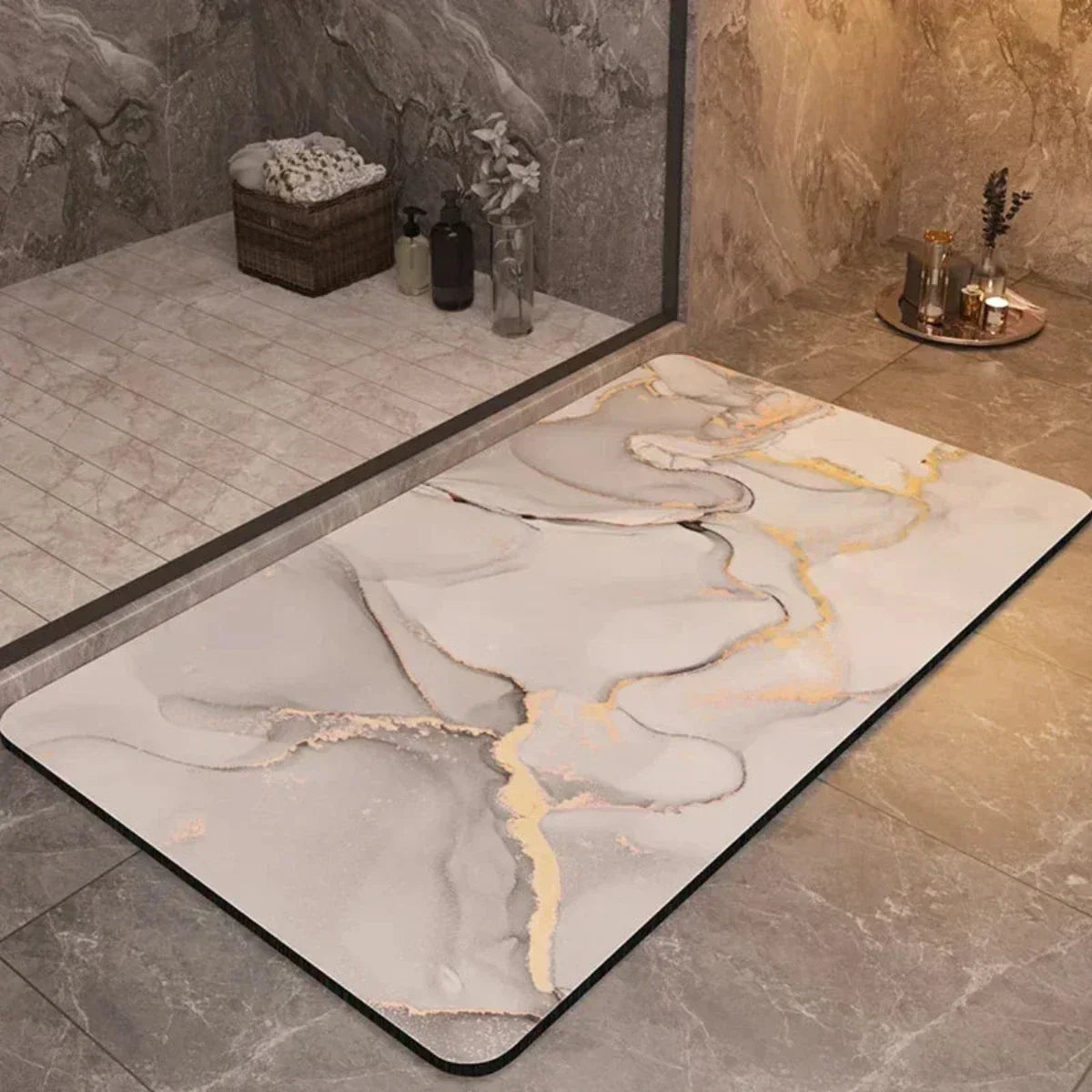 Tapis de Bain Antidérapant et Ultra-Absorbant - Séchage Rapide