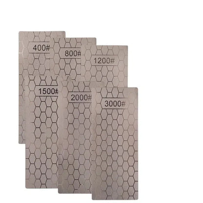 Lot de 6 pierres à aiguiser à motif alvéolé