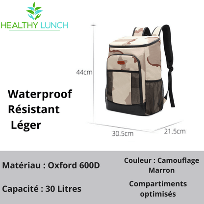 Sac à Dos Isotherme Camouflage Marron 30L