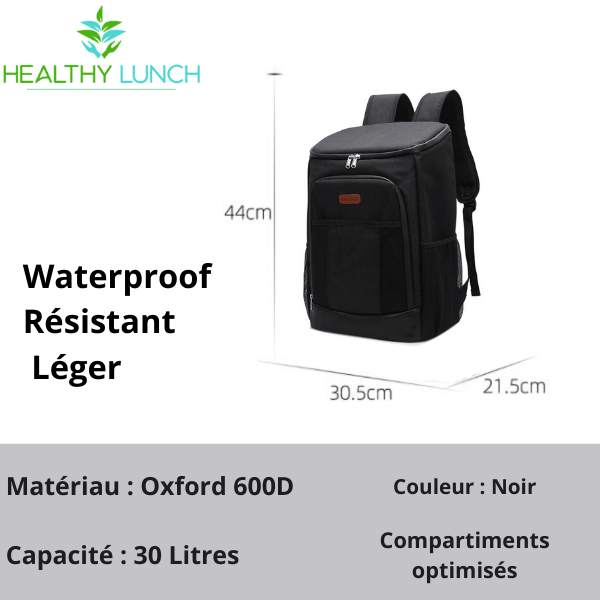Sac à Dos Isotherme Noir 30L
