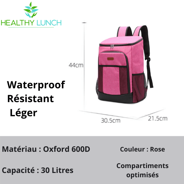 Sac à Dos Isotherme Rose 30L