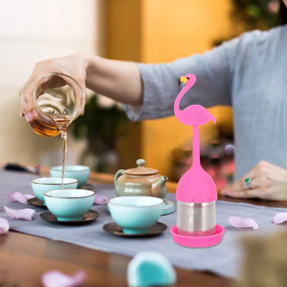 Infuseur à thé flamant rose