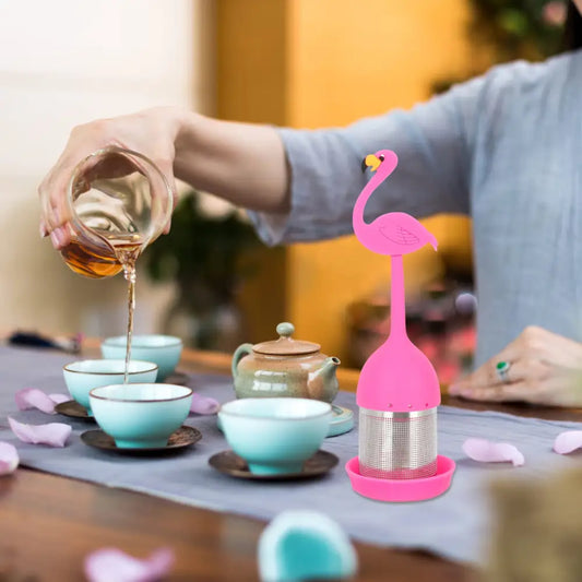 Infuseur à thé flamant rose