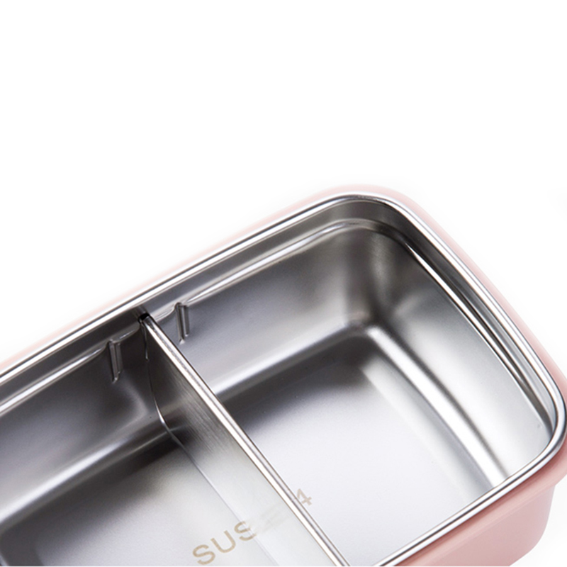 Lunch Box Étanche Inox Rose