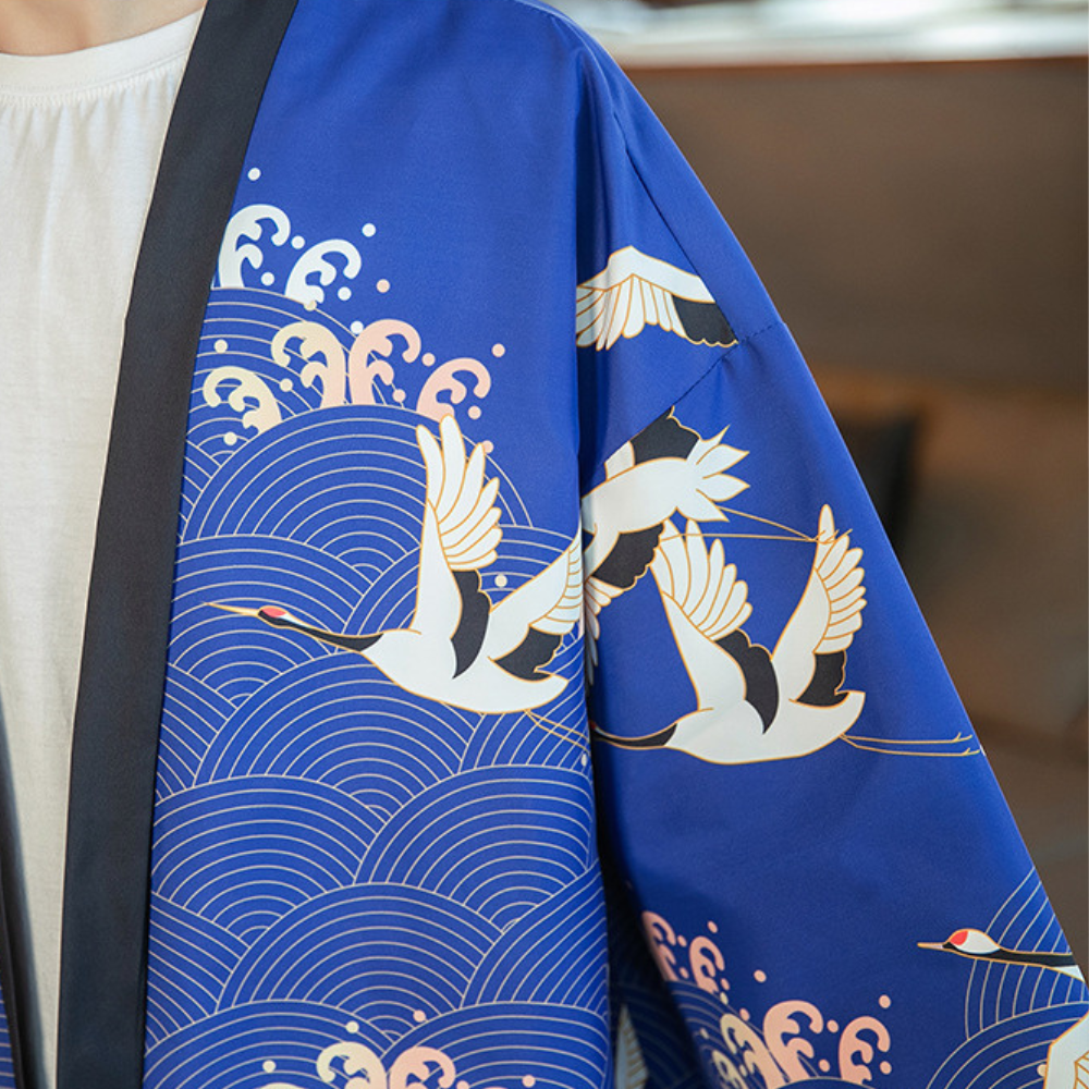 Kimono bleu homme
