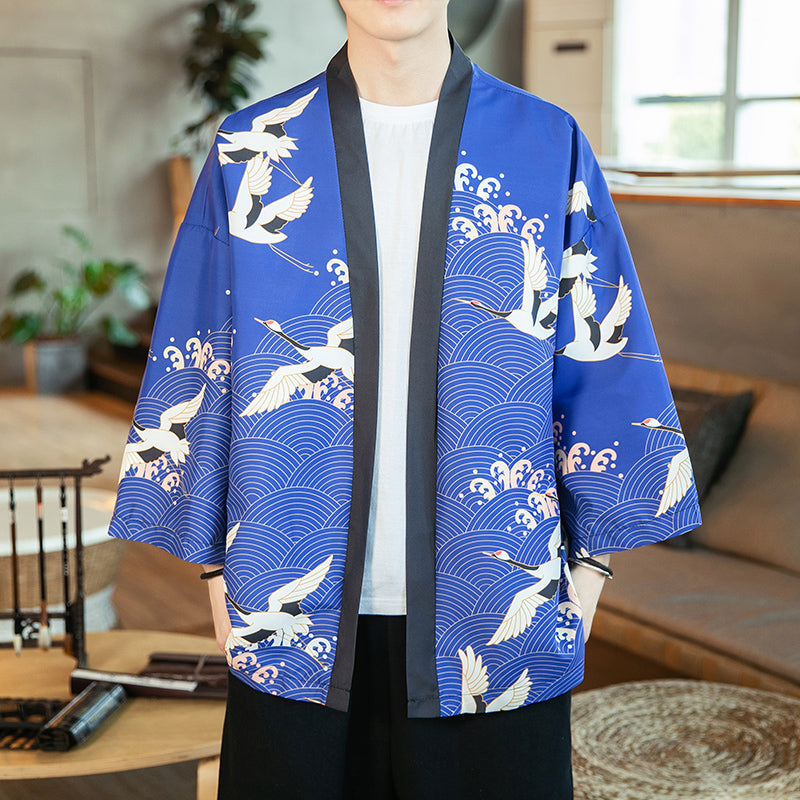 Kimono bleu homme